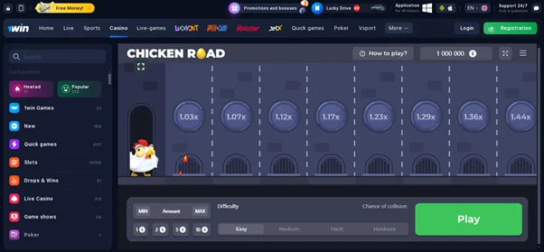 casino chicken road game